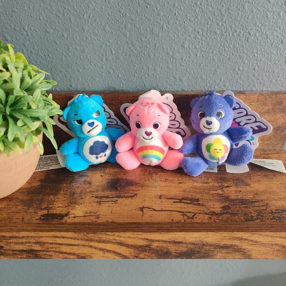 Care Bears micro plush harmony cheer grumpy set 3 bundle stuffed animals nwt - Picture 1 of 8